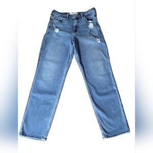 Hollister Curvy High-Rise Mom Jeans W29 Size 8S - Classic Blue - Petite Friendly